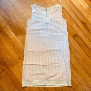 Vineyard Vines Pink And White Striped Seersucker Shift